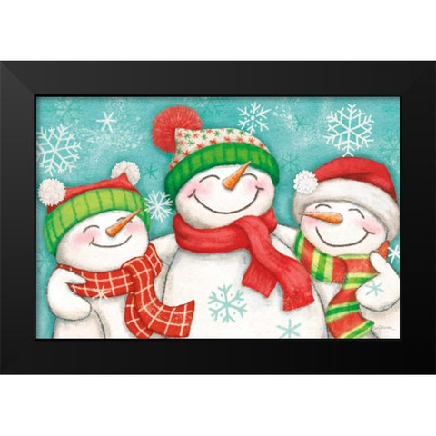 Let it Snow III Black Modern Wood Framed Art Print by Urban, Mary