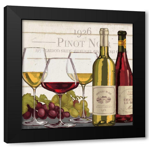 Wine Tasting III Black Modern Wood Framed Art Print with Double Matting by Penner, Janelle