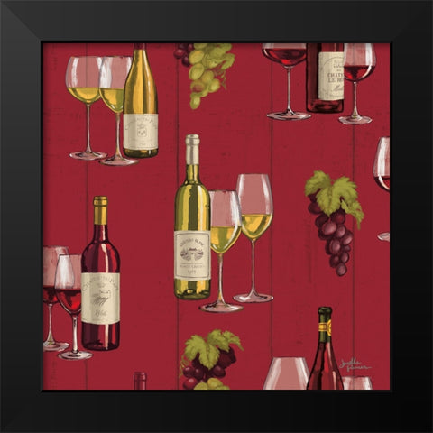 Wine Tasting Step 01B Black Modern Wood Framed Art Print by Penner, Janelle