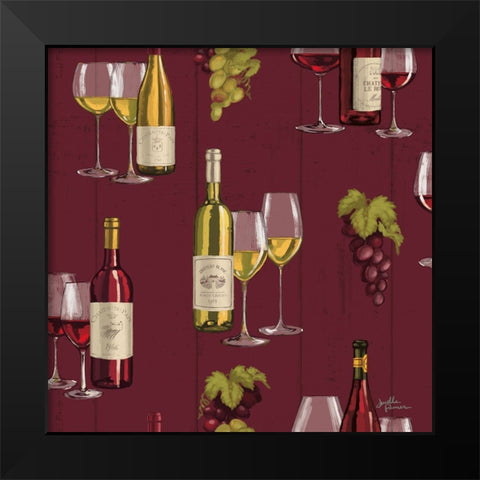 Wine Tasting Step 01D Black Modern Wood Framed Art Print by Penner, Janelle