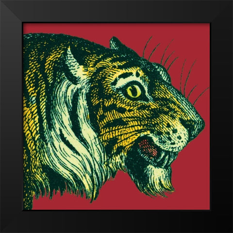 Jungle Flair I Black Modern Wood Framed Art Print by Wild Apple Portfolio