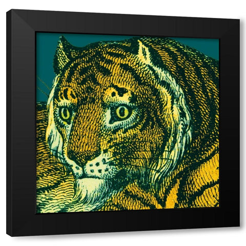 Jungle Flair II Black Modern Wood Framed Art Print by Wild Apple Portfolio
