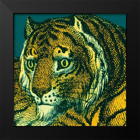 Jungle Flair II Black Modern Wood Framed Art Print by Wild Apple Portfolio