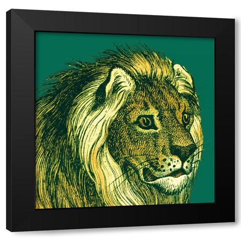 Jungle Flair III Black Modern Wood Framed Art Print by Wild Apple Portfolio