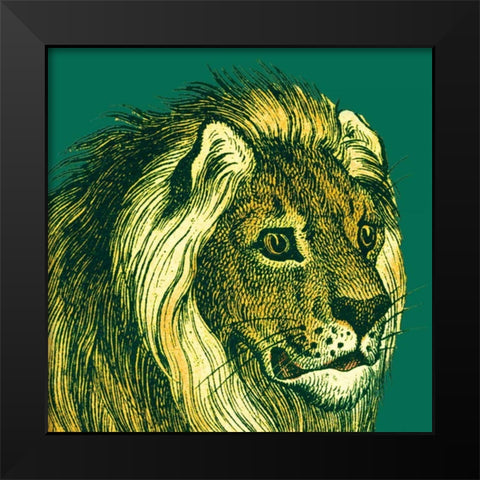 Jungle Flair III Black Modern Wood Framed Art Print by Wild Apple Portfolio