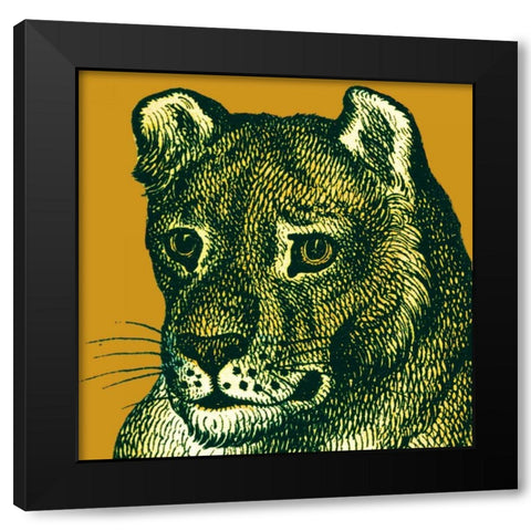 Jungle Flair IV Black Modern Wood Framed Art Print with Double Matting by Wild Apple Portfolio