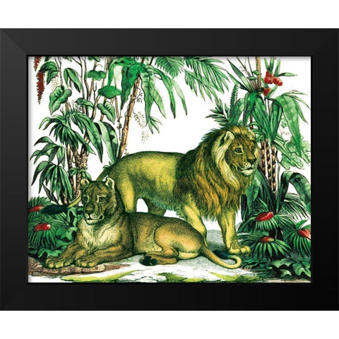 Jungle Flair VI Black Modern Wood Framed Art Print by Wild Apple Portfolio