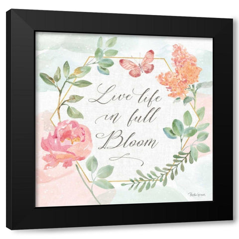 Watercolorful V Black Modern Wood Framed Art Print by Grove, Beth