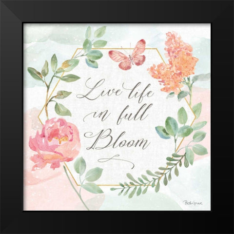 Watercolorful V Black Modern Wood Framed Art Print by Grove, Beth