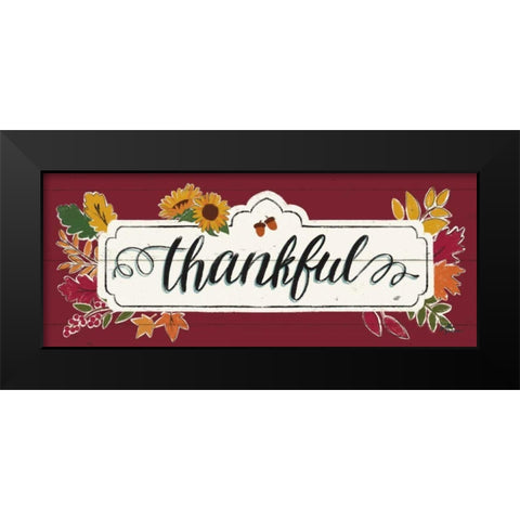 Thankful IV Red Black Modern Wood Framed Art Print by Penner, Janelle