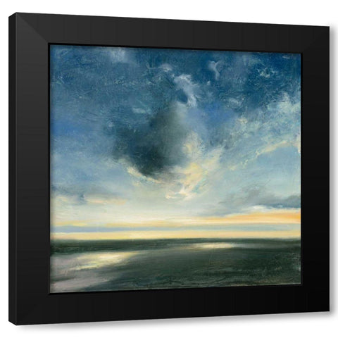 Coastal Sunrise Black Modern Wood Framed Art Print with Double Matting by Purinton, Julia