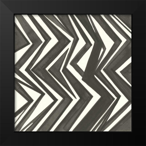 Graphics V Black Modern Wood Framed Art Print by Paschke, Chris