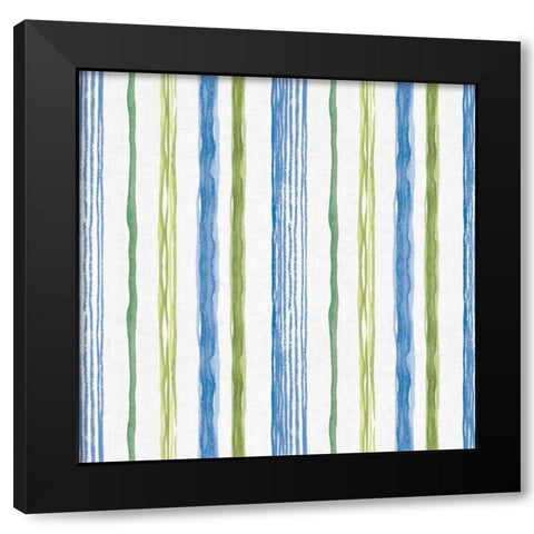 Blue and Green Garden Step 06 Black Modern Wood Framed Art Print with Double Matting by Audit, Lisa