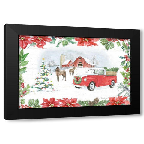 Farmhouse Holidays I Black Modern Wood Framed Art Print by Grove, Beth