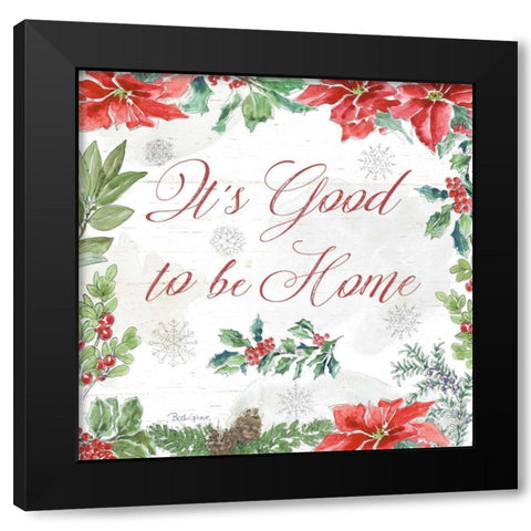 Farmhouse Holidays IV Black Modern Wood Framed Art Print with Double Matting by Grove, Beth