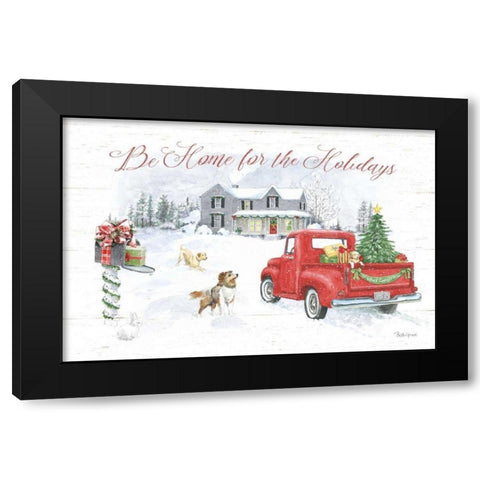 Farmhouse Holidays VI Black Modern Wood Framed Art Print with Double Matting by Grove, Beth