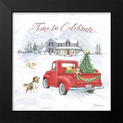 Farmhouse Holidays VIII Black Modern Wood Framed Art Print by Grove, Beth