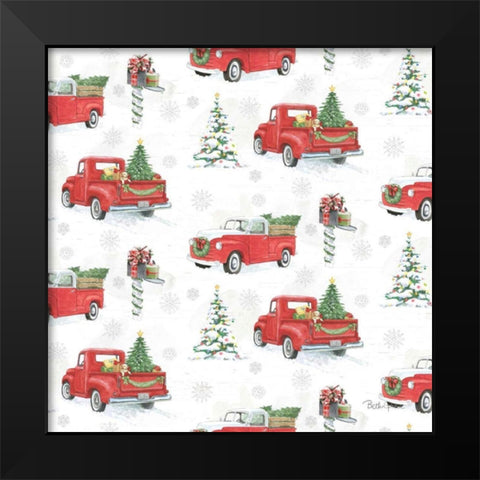 Farmhouse Holidays Step 01 Black Modern Wood Framed Art Print by Grove, Beth