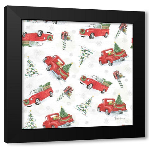 Farmhouse Holidays Step 02 Black Modern Wood Framed Art Print by Grove, Beth