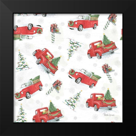 Farmhouse Holidays Step 02 Black Modern Wood Framed Art Print by Grove, Beth