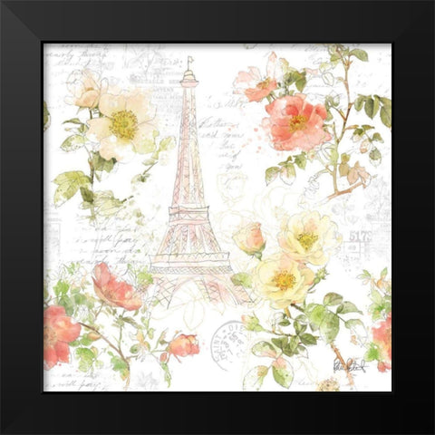 Painting Paris Step 01 Black Modern Wood Framed Art Print by Pertiet, Katie