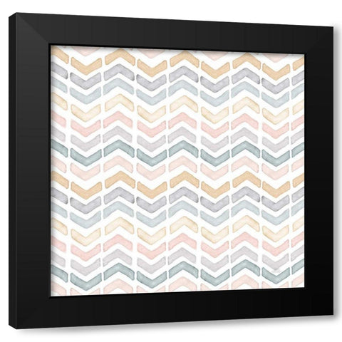 World Traveler Pattern II Black Modern Wood Framed Art Print with Double Matting by Marshall, Laura