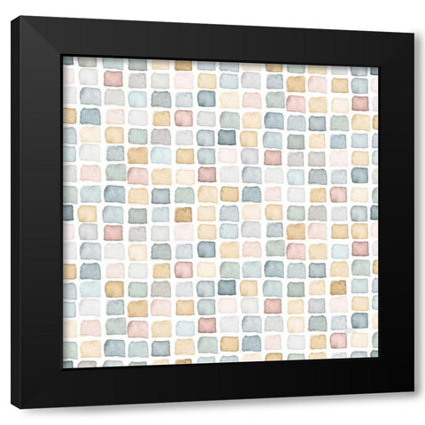 World Traveler Pattern IV Black Modern Wood Framed Art Print by Marshall, Laura