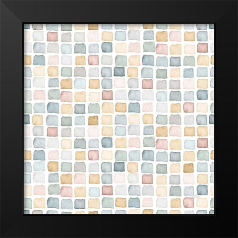 World Traveler Pattern IV Black Modern Wood Framed Art Print by Marshall, Laura