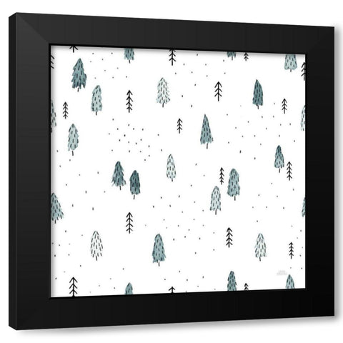 World Traveler Pattern XI Black Modern Wood Framed Art Print by Marshall, Laura