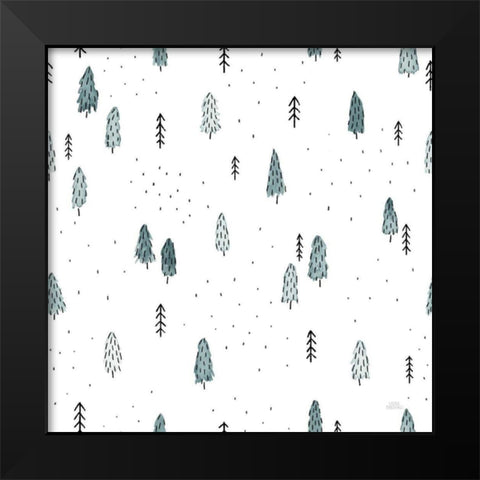 World Traveler Pattern XI Black Modern Wood Framed Art Print by Marshall, Laura