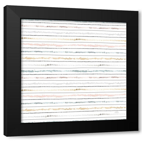 World Traveler Pattern XII Black Modern Wood Framed Art Print by Marshall, Laura