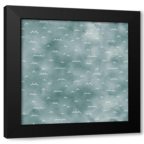 World Traveler Pattern XIVA Black Modern Wood Framed Art Print with Double Matting by Marshall, Laura