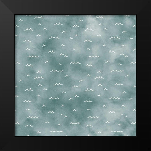 World Traveler Pattern XIVA Black Modern Wood Framed Art Print by Marshall, Laura