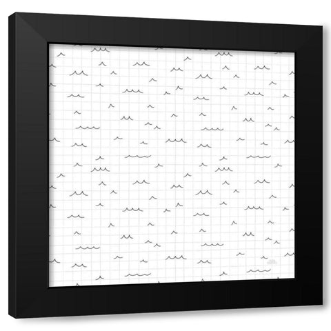 World Traveler Pattern XIVB Black Modern Wood Framed Art Print with Double Matting by Marshall, Laura