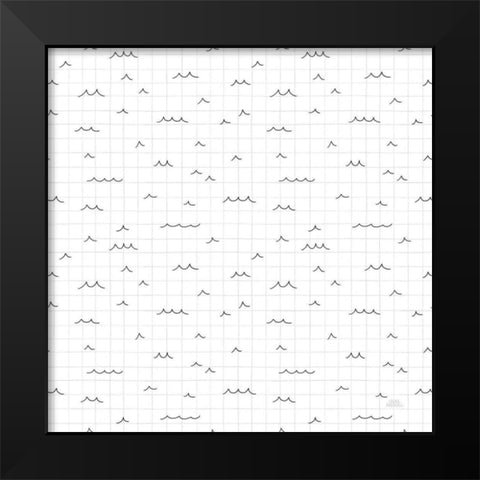 World Traveler Pattern XIVB Black Modern Wood Framed Art Print by Marshall, Laura