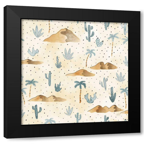 World Traveler Pattern XVIII Black Modern Wood Framed Art Print with Double Matting by Marshall, Laura