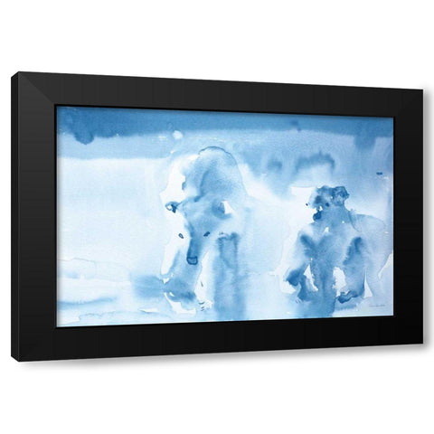 Ice Bears Black Modern Wood Framed Art Print by Valle, Aimee Del