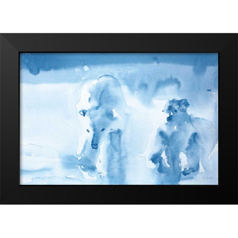 Ice Bears Black Modern Wood Framed Art Print by Valle, Aimee Del