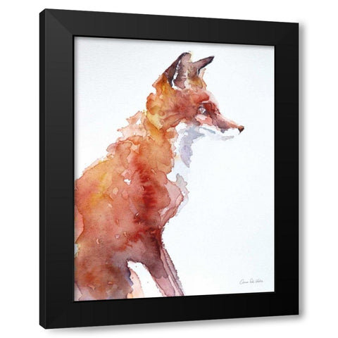 Sly as a Fox Black Modern Wood Framed Art Print with Double Matting by Valle, Aimee Del