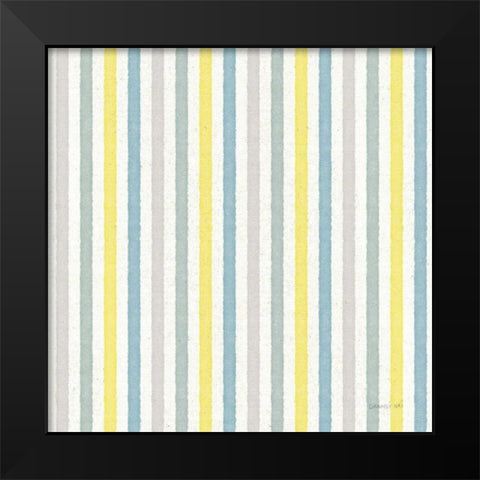 Floursack Lemon Pattern VII Black Modern Wood Framed Art Print by Nai, Danhui