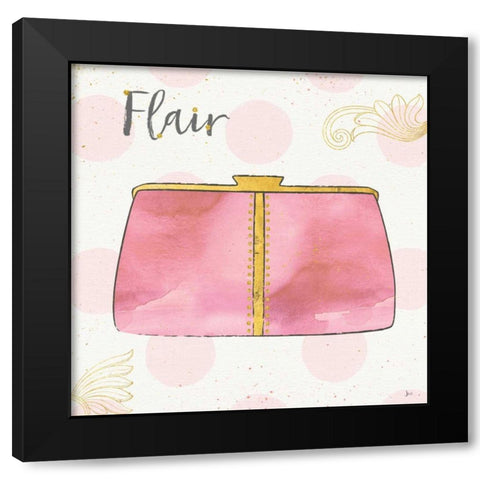 Fashion Blooms II Pink Black Modern Wood Framed Art Print by Aiken, Jess