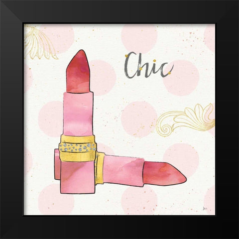Fashion Blooms III Pink Black Modern Wood Framed Art Print by Aiken, Jess