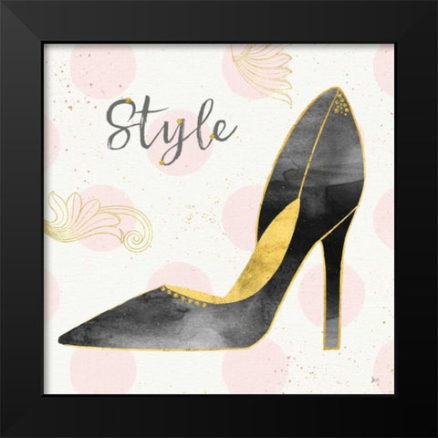 Fashion Blooms I Black Black Modern Wood Framed Art Print by Aiken, Jess
