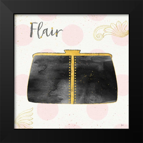 Fashion Blooms II Black Black Modern Wood Framed Art Print by Aiken, Jess