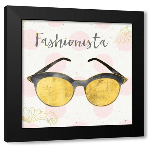 Fashion Blooms IV Black Black Modern Wood Framed Art Print by Aiken, Jess