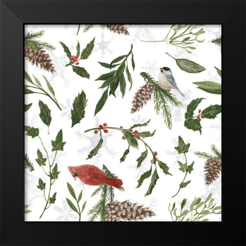 Peace and Joy Pattern VIII Black Modern Wood Framed Art Print by Miller, Sara Zieve