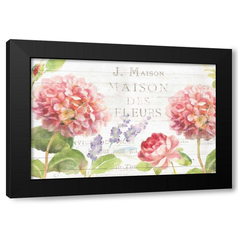 Maison Des Fleurs II Black Modern Wood Framed Art Print with Double Matting by Nai, Danhui