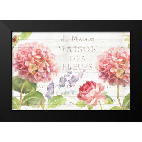 Maison Des Fleurs II Black Modern Wood Framed Art Print by Nai, Danhui