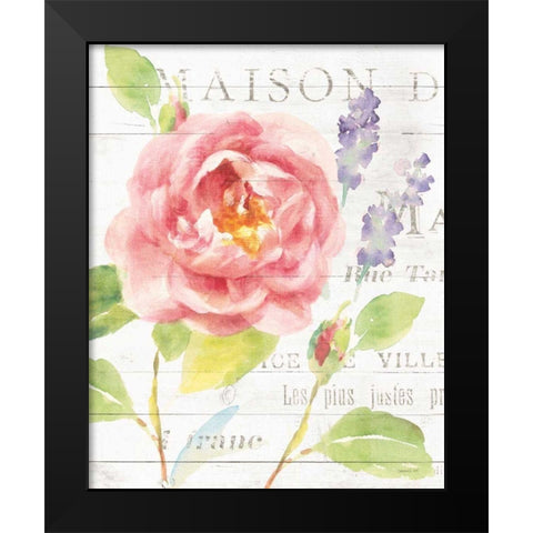 Maison Des Fleurs III Black Modern Wood Framed Art Print by Nai, Danhui