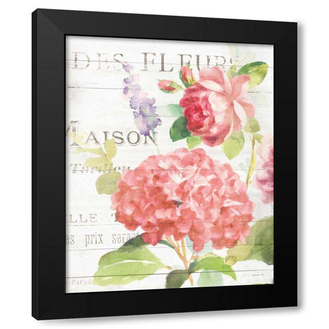 Maison Des Fleurs IV Black Modern Wood Framed Art Print with Double Matting by Nai, Danhui